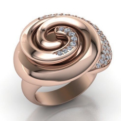 Кольцо с бриллиантами "Роза"